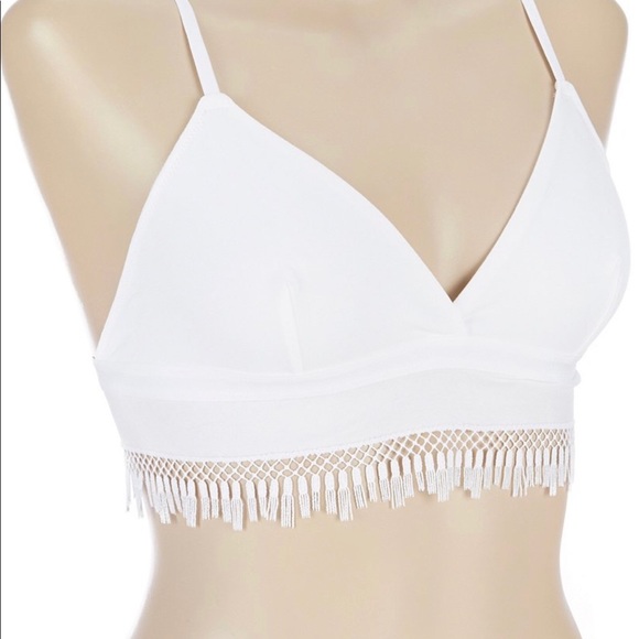 Jasmine and Ginger White Fringe Bralette - NWT - Picture 5 of 6
